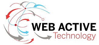 Web Active Technology - Logo - Color White - Landscape